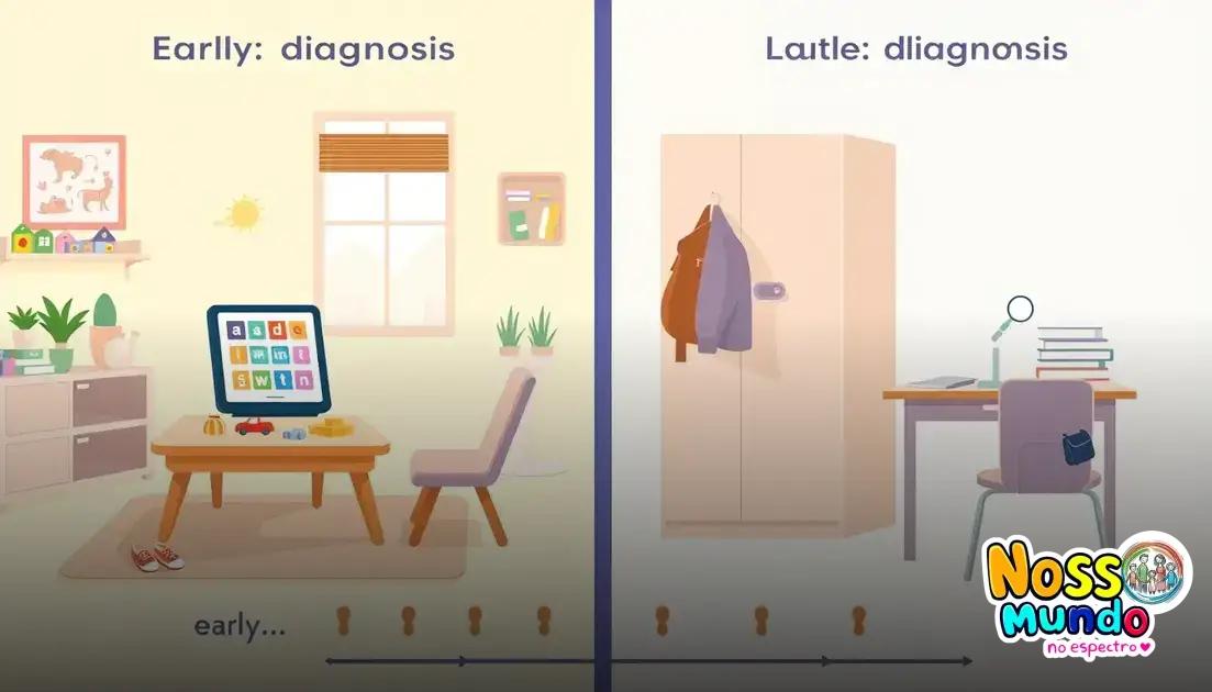 Diagnóstico precoce vs. diagnóstico tardio: sinais iniciais, impacto e estratégias para famílias Diagnóstico precoce vs. diagnóstico tardio: sinais iniciais, impacto e estratégias para famílias