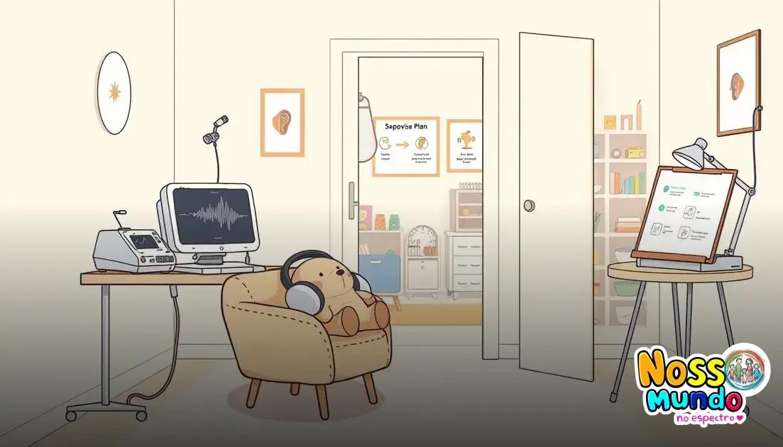 Riscos do uso contínuo: isolamento social e como equilibrar proteção sensorial com desenvolvimento social — recomendações práticas Quando indicar abafadores: critérios clínicos, tempo e quem deve avaliar — visão do otorrinolaringologista citada na matéria <a href="https://autismoerealidade.org.br/2025/12/09/abafadores-de-ruido-ajudam-autistas-a-lidar-com-estimulos-do-ambiente-mas-uso-deve-ser-regulado-2/" target="_blank" rel="noopener">Autismo e Realidade</a>‘ title=’Quando indicar abafadores: critérios clínicos, tempo e quem deve avaliar — visão do otorrinolaringologista citada na matéria <a href="https://autismoerealidade.org.br/2025/12/09/abafadores-de-ruido-ajudam-autistas-a-lidar-com-estimulos-do-ambiente-mas-uso-deve-ser-regulado-2/" target="_blank" rel="noopener">Autismo e Realidade</a>‘ /></p>
<p>Abafadores podem ser recomendados quando o barulho provoca sofrimento claro ou atrapalha a rotina. Procure sinais como dor, fuga imediata do ambiente, episódios frequentes de choro, queda no desempenho escolar ou perda de sono. Estudos mostram que protetores auriculares e fones atenuantes ajudam crianças com TEA a reduzir comportamentos problemáticos relacionados ao som <a href="https://pmc.ncbi.nlm.nih.gov/articles/PMC6091992/" target="_blank" rel="noopener">(estudo PMC)</a>.</p>
<p><strong>Quem deve avaliar</strong></p>
<ul>
<li><strong>Otorrinolaringologista</strong> — descarta condições médicas (otite, hiperacusia) e pede exames quando necessário. Em palavras da revisão: “Assessment of hyperacusis typically will involve extensive case history taking, pure tone audiometry, measurement of uncomfortable loudness” <a href="https://pmc.ncbi.nlm.nih.gov/articles/PMC8544234/" target="_blank" rel="noopener">(PMC)</a>.</li>
<li><strong>Fonoaudiólogo/audiologista</strong> — realiza audiometria, testes de sensibilidade e orienta sobre limiares sonoros.</li>
<li><strong>Terapeuta ocupacional</strong> — avalia processamento sensorial e propõe dessensibilização com protocolos gradativos <a href="https://www.goldenstepsaba.com/resources/autism-noise-sensitivity/" target="_blank" rel="noopener">(Golden Steps ABA)</a>.</li>
<li><strong>Equipe escolar/PEI</strong> — registra necessidades no Plano Educacional Individualizado e combina estratégias entre casa e escola <a href="https://autismoerealidade.org.br/2023/11/07/lugar-de-aluno-com-tea-e-na-escola-regular-veja-outros-direitos-de-aprendizagem/" target="_blank" rel="noopener">(PEI — Autismo e Realidade)</a>.</li>
</ul>
<p><strong>Critérios clínicos para indicar um teste com abafadores</strong></p>
<ul>
<li>Reação aversiva imediata a sons comuns (cobrir as orelhas, dor, choro).</li>
<li>Impacto funcional: faltas à escola, recusa alimentar em ambientes barulhentos, sono prejudicado.</li>
<li>Falha de medidas ambientais simples (local de calma, aviso prévio sonoro).</li>
<li>Confirmação de alterações auditivas pela avaliação (audiometria ou relato clínico consistente).</li>
</ul>
<p><strong>Protocolo prático de teste e duração</strong></p>
<table>
<thead>
<tr>
<th>Fase</th>
<th>Duração típica</th>
<th>Objetivo</th>
<th>Sinais de sucesso</th>
</tr>
</thead>
<tbody>
<tr>
<td>Introdução breve</td>
<td>3–5 dias, 10–30 min/dia</td>
<td>Adaptar ao toque e ao peso do abafador</td>
<td>Usa sem chorar, tolera ajuste</td>
</tr>
<tr>
<td>Uso progressivo</td>
<td>2–4 semanas</td>
<td>Aumentar tempo em situações gatilho (cantina, transporte)</td>
<td>Redução de fuga/ansiedade durante exposição</td>
</tr>
<tr>
<td>Treino funcional</td>
<td>4–8 semanas</td>
<td>Combinar abafador com estratégias de coping e dessensibilização</td>
<td>Melhora no engajamento social e escolar</td>
</tr>
</tbody>
</table>
<p>Esse protocolo é uma sugestão prática baseada em relatos clínicos e guias de intervenção sensorial; a duração varia conforme a resposta individual e avaliação profissional <a href="https://rainbowtherapy.org/autism-sound-sensitivity-headphones/" target="_blank" rel="noopener">(Rainbow Therapy)</a>.</p>
<p><strong>Como monitorar para evitar dependência</strong></p>
<ul>
<li>Registre quando e por quanto tempo o abafador foi usado.</li>
<li>Planeje reduções graduais em situações controladas, substituindo por estratégias ativas (sinais visuais, local de calma).</li>
<li>Avalie progresso a cada 2 semanas com a equipe (otorrino, TO, escola).</li>
</ul>
<p><strong>Contraindicações e riscos</strong></p>
<ul>
<li>Uso indiscriminado que leve ao isolamento social ou evite aprendizagens auditivas importantes.</li>
<li>Afetar a percepção de perigos (trânsito) sem supervisão.</li>
<li>Falsas sensações de melhora sem investigar causas médicas subjacentes.</li>
</ul>
<p><strong>Recomendações práticas para escolha do equipamento</strong></p>
<ul>
<li>Prefira abafadores passivos com atenuação testada (dB informado) e bom ajuste físico; fones com redução ativa podem funcionar, mas verifique conforto <a href="https://blossomabatherapy.com/blog/noise-canceling-headphones-for-autism" target="_blank" rel="noopener">(Blossom ABA)</a>.</li>
<li>Evite sinais sonoros que impeçam comunicação — escolha modelos que permitam ouvir voz quando necessário (ou use microfones de proximidade para professores).</li>
<li>Leve em conta sensibilidade tátil: materiais macios e alças ajustáveis aumentam aceitação.</li>
</ul>
<p><strong>Exemplo prático</strong></p>
<p>Em uma escola municipal, uma criança de 9 anos apresentava choro diário na hora do recreio. Após avaliação por otorrino e terapeuta ocupacional, a equipe propôs um teste: abafadores passivos por 20 minutos no primeiro dia, incrementando 10 minutos/dia. Em 4 semanas, a criança aceitou usar os abafadores apenas em momentos de maior ruído e começou a usar estratégias alternativas (local de calma, aviso prévio), reduzindo faltas semanais e evitamento social — resultado documentado no PEI da escola <a href="https://autismoerealidade.org.br/2025/12/09/abafadores-de-ruido-ajudam-autistas-a-lidar-com-estimulos-do-ambiente-mas-uso-deve-ser-regulado-2/" target="_blank" rel="noopener">(Autismo e Realidade)</a>.</p>
<p><strong>Passos imediatos se decidir testar abafadores</strong></p>
<ol>
<li>Solicite avaliação médica e audiológica antes do uso prolongado.</li>
<li>Faça um teste curto e documente reações.</li>
<li>Planifique dessensibilização com terapeuta ocupacional.</li>
<li>Registre tudo no PEI para alinhamento entre casa e escola.</li>
</ol>
<p>Para saber mais sobre integração escolar e documentação no PEI, veja a página de inclusão e direitos educacionais <a href="https://autismoerealidade.org.br/2023/11/07/lugar-de-aluno-com-tea-e-na-escola-regular-veja-outros-direitos-de-aprendizagem/" target="_blank" rel="noopener">(PEI — Autismo e Realidade)</a>.</p>
<h2>Abafadores vs fones comuns: por que fones que transmitem som não reduzem estímulos indesejados</h2>
<p><strong>Abafadores vs fones comuns</strong>: muitos cuidadores acreditam que qualquer equipamento com “som” resolve. Na prática, fones que transmitem música ou sons (earbuds, fones Bluetooth) não eliminam o estímulo indesejado — eles apenas adicionam outro sinal auditivo. Isso pode até aumentar a carga sensorial para quem tem <em>hipersensibilidade auditiva</em> ou dificuldade no processamento sensorial <a href="https://pmc.ncbi.nlm.nih.gov/articles/PMC6863142/" target="_blank" rel="noopener">(PMC)</a>.</p>
<h3>Como cada tecnologia age</h3>
<p><strong>Abafadores/passivos</strong> (earmuffs) bloqueiam fisicamente o som com materiais e vedação. São eficazes contra sons de alta intensidade e imprevisíveis. <strong>ANC (cancelamento ativo)</strong> detecta ruído contínuo (motor, ar-condicionado) e gera anti-ruído — funciona melhor em sons graves. Já <strong>fones que transmitem áudio</strong> mascaram ruído com música ou ruído branco, mas não cessam a fonte externa e podem prejudicar percepção de voz e perigos ambientais <a href="https://www.autismparentingmagazine.com/choosing-noise-canceling-headphones/" target="_blank" rel="noopener">(Autism Parenting Magazine)</a>.</p>
<table>
<thead>
<tr>
<th>Tecnologia</th>
<th>Mecanismo</th>
<th>Quando é útil</th>
<th>Risco principal</th>
</tr>
</thead>
<tbody>
<tr>
<td>Abafadores passivos (earmuffs)</td>
<td>Barreira física</td>
<td>Sons agudos, imprevisíveis; ambientes ruidosos curtos</td>
<td>Isolamento social se usado sempre</td>
</tr>
<tr>
<td>ANC (headphones)</td>
<td>Cancelamento ativo de frequências baixas</td>
<td>Ruídos persistentes (ônibus, avião)</td>
<td>Menos eficaz em vozes humanas; requer bateria</td>
</tr>
<tr>
<td>Fones com som (earbuds/música)</td>
<td>Adição de áudio para mascaramento</td>
<td>Quando o objetivo é foco promovido por música</td>
<td>Adicionam estímulo e podem bloquear sinais de perigo</td>
</tr>
</tbody>
</table>
<h3>Por que fones que tocam som não reduzem estímulos indesejados</h3>
<ul>
<li><strong>Não eliminam a fonte:</strong> o ruído do ambiente continua; a pessoa passa a processar dois sinais (ruído + áudio), o que pode aumentar esforço cognitivo.</li>
<li><strong>Máscara instável:</strong> música nem sempre cobre picos imprevisíveis (sirene, gritos). Sons de alta pressão continuam chegando ao ouvido.</li>
<li><strong>Segurança e comunicação:</strong> fones que reproduzem áudio podem impedir que a pessoa ouça instruções ou sinais de perigo — importante em trânsito ou recreio escolar.</li>
</ul>
<h3>Estudo e evidência prática</h3>
<p>Um estudo piloto com crianças no espectro mostrou que dispositivos atenuantes (over-ear) reduziram marcadores de estresse em situações naturais. Os autores relatam que modelos que apenas reproduzem som não tiveram o mesmo efeito consistente de redução fisiológica <a href="https://pmc.ncbi.nlm.nih.gov/articles/PMC6863142/" target="_blank" rel="noopener">(PMC)</a>. Relatos clínicos e guias práticos também apontam que a combinação de proteção física e acompanhamento terapêutico traz melhores resultados do que apenas ouvir música <a href="https://www.advancedautism.com/post/autism-headphones-use" target="_blank" rel="noopener">(AdvancedAutism)</a>.</p>
<h3>Exemplo real (transporte escolar)</h3>
<p>No transporte escolar, Carla, 10 anos, reagia mal ao barulho do ônibus. Pais testaram fones com música, mas ela ainda apresentava tremor e cobertura de voz do motorista. Ao substituir por abafadores passivos bem ajustados e combinar com aviso visual do motorista, a ansiedade caiu e Carla passou a compreender instruções de segurança, reduzindo episódios de pânico durante a viagem.</p>
<h3>Como escolher: perguntas práticas</h3>
<ol>
<li>O objetivo é proteger do ruído ou ouvir algo (música/aulas)?</li>
<li>Há necessidade de ouvir gente ao redor (professor, motorista)?</li>
<li>O usuário tolera pressão do abafador na cabeça ou tem aversão tátil?</li>
<li>Será usado em trânsito, escola ou casa?</li>
</ol>
<p>Se a resposta à pergunta 1 for “proteger” e à 2 for “sim”, prefira opções passivas com boa vedação e testes curtos; se for “ouvir” (por exemplo, ouvir instruções por áudio), use fones de baixa intensidade com pausa automática e supervisão.</p>
<h3>Checklist rápido de escolha</h3>
<ul>
<li>Verifique atenuação em dB (fabricante) — modelos para proteção auditiva informam esse dado.</li>
<li>Prefira over-ear acolchoados para crianças com sensibilidade tátil.</li>
<li>Evite volume alto em earbuds; limite máximo e controle dos pais são essenciais.</li>
<li>Teste em ambiente controlado e documente respostas por 1–2 semanas.</li>
</ul>
<h3>Riscos e mitos</h3>
<p>Um mito comum é que qualquer fone “resolve” o desconforto. Na realidade, sem avaliação multidisciplinar (otorrino, fonoaudiologia, terapeuta ocupacional), o uso indiscriminado pode criar dependência e mascarar causas tratáveis, como hiperacusia médica. Por isso, combine equipamento com plano terapêutico e registro no PEI escolar quando for o caso — veja orientações práticas em nossa página sobre <a href="https://autismoerealidade.org.br/2023/11/07/lugar-de-aluno-com-tea-e-na-escola-regular-veja-outros-direitos-de-aprendizagem/" target="_blank" rel="noopener">Plano Educacional Individualizado (PEI)</a>.</p>
<p>Para orientações sobre seleção e uso seguro de tecnologias auditivas, leia guias comparativos e relatos de uso clínico <a href="https://www.discoveryaba.com/aba-therapy/why-do-autistic-people-wear-headphones" target="_blank" rel="noopener">(Discovery ABA)</a> e observações práticas em blogs especializados <a href="https://www.autismparentingmagazine.com/choosing-noise-canceling-headphones/" target="_blank" rel="noopener">(Autism Parenting Magazine)</a>.</p>
<h2>Terapias complementares: dessensibilização auditiva e trabalho integrado com terapeutas ocupacionais e psicólogos <a href="https://autismoerealidade.org.br/category/tratamentos/" target="_blank" rel="noopener">Tratamentos — Autismo e Realidade</a></h2>
<p><img src=